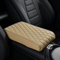 WOODHAWK Car Center Console Cushion Pad Memory FoamArmrest Cover for Universal Cars Arm Rest Seat Box Protector (Beige)