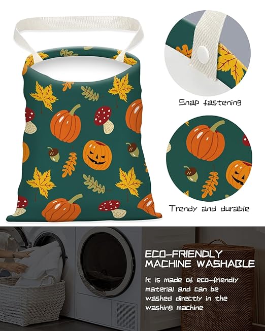 Cute Pumpkin Car Trash Can, Seat Back Hanging Car Garbage Bag, 5L Fabric Caddy, Organizer with Anti-Slip Feature
