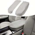KBH Car Center Console Cover Replacement for Acura MDX 2007 2008 2009 2010 2011 2012 2013, Vinyl Leather, Middle Console Lid Armrest Replace Skin Upholstery, Gray