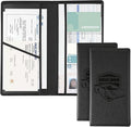 JUSTTOP 2Pack Car Registration and Insurance Holder,Car Document Holder for Cards License with Magnetic Shut,Car Organizer for Documents, Cards, License,Interior Car Accessories for Women Men(Black)