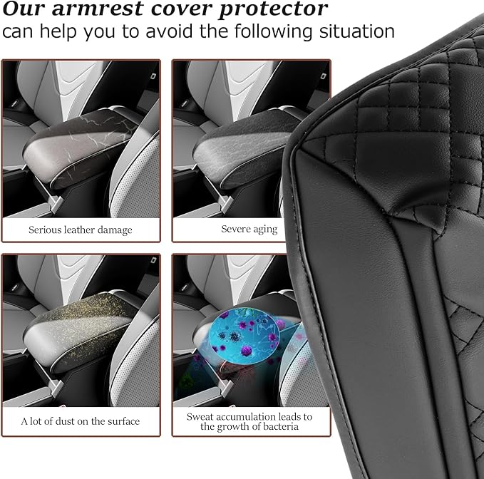 SKTU for 2025 2026 VW Tiguan Center Console Cover for 2025+ Volkswagen Tiguan (S/SE/SE R-Line Black/SEL R-Line) Armrest Cover VW Tiguan 2025 2026 Accessories 2025+ Tiguan Console Cushion (Thickened)