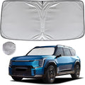 KAYZT Windshield Sun Shade for 2024-2025 2026 Kia EV9 Foldable Sunshade Front Window Custom Fit Car Accessories