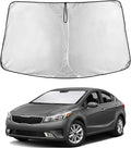 EcoNour Windshield Sun Shade Compatible for Kia Forte 2019–2024 | Custom Fit Sedan Front Window Sunshade | Foldable UV & Heat Reflective Sun Visor
