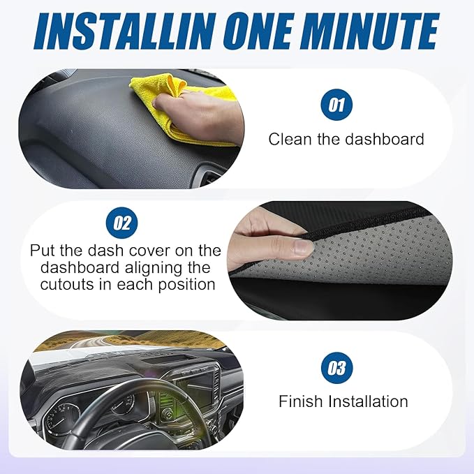 Dash Cover Dashboard Cover Mat Compatible with Ford F150 F-150 2021 2022 2023 2024 2025 2026,Car Interior Dash Covers, Dash Board Cover for Car Trucks, [Not for 22-25 Lightning/25 King Ranch Raptor]