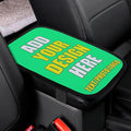 Custom Auto Center Console Pad Car Armrest Seat Box Cover Design Your Own Photo Text Logo Universal Fit Car Decor Handrail Box Arm Rest Cushion Lid, 7.9"x11.8", Spring Green
