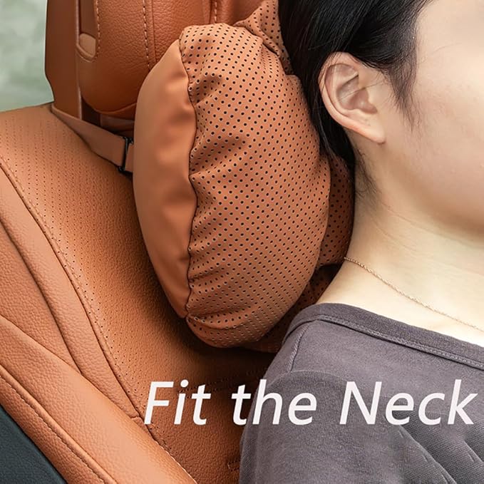 Neck Pillow Automotive Seat Cushions for Mercedes Benz GLS/AMG X167 X166 SUV 2015-2025, Relieving Neck Stiffness Sciatica Relief Car Headrest Lumbar Pillow,Brown