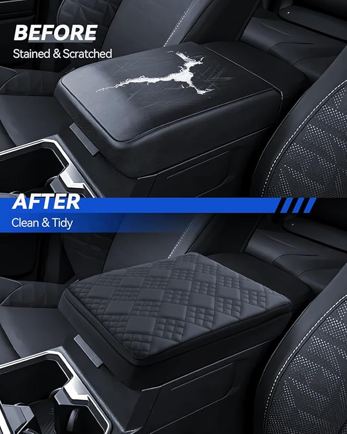 Armrest Cover for 2025 2026 Toyota 4Runner Accessories Center Console Middle Lid Pad Protector for Car Elbow Rest-Thickened