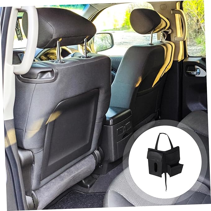 VOSAREA 2Pcs Backseat Car Organizers Durable Felt Storage Bags for Car Accessories Scratch Resistant Hanging Design for Organizing Snacks Umbrella