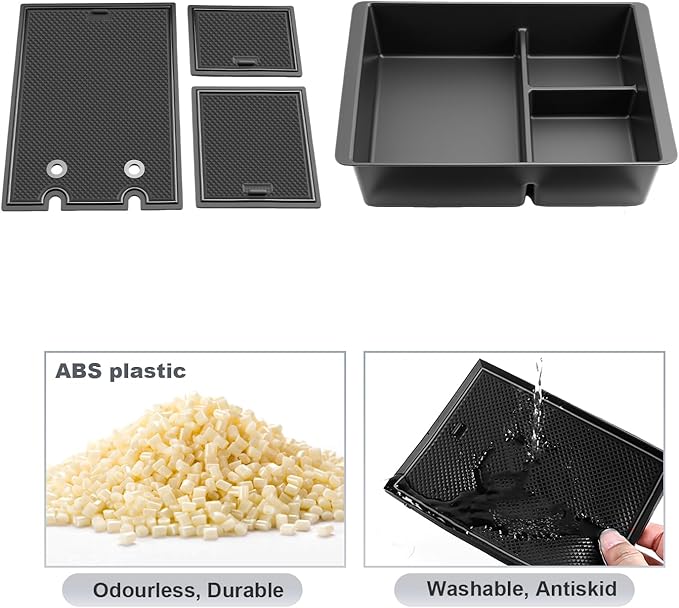 SKTU 2-Pack for 2025 2026 Nissan Armada Center Console Organizer for 2025 2026 Nissan Armada Console Tray 2025 2026 Armada Under Console Tray Nissan Armada 2025 2026 Accessories ABS Insert Organizer
