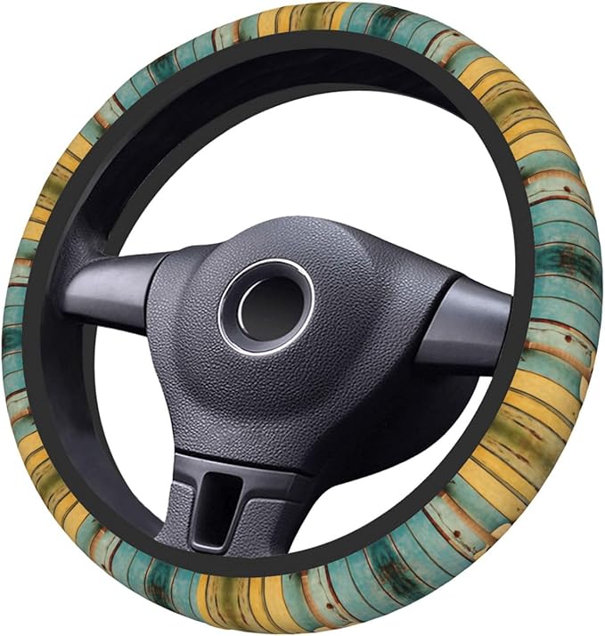 Guitar Wood Universal Fit Steering Wheel Cover for Car, Truck, and SUV, Durable Steering Wheel Protection