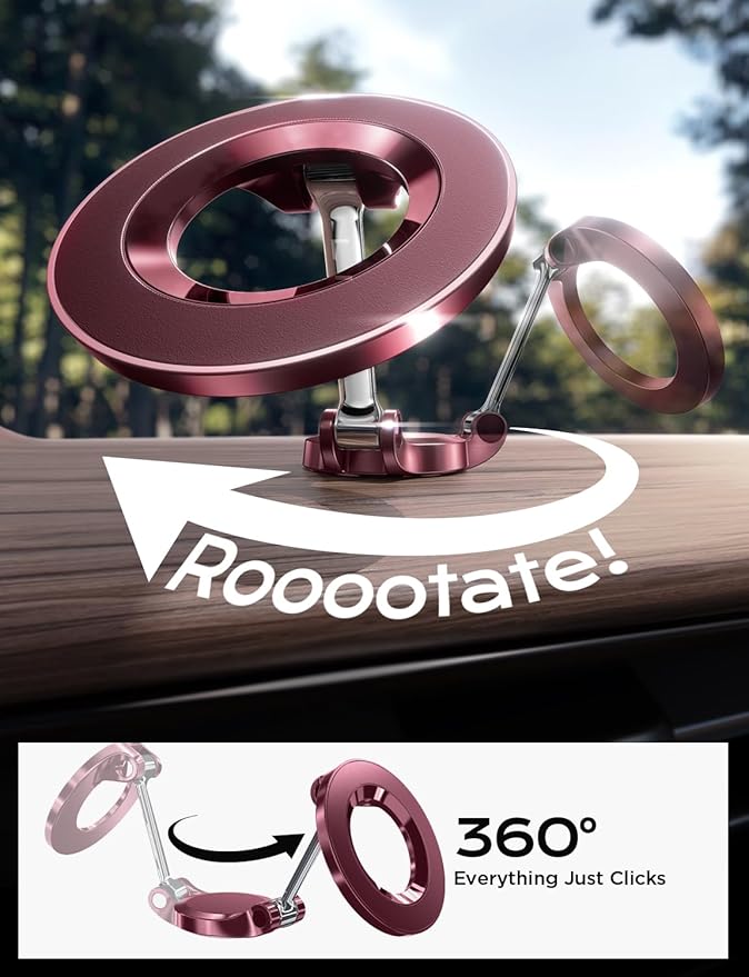 LISEN for iPhone 17 MagSafe Car Mount, Ultra Magnetic Phone Holder for Car Dashboard, Car Accessories for iPhone 16 Pro Max,Gifts for Men Women Him Her, Fit for iPhone17 Pro/air/Max 16 15 14 13 Red