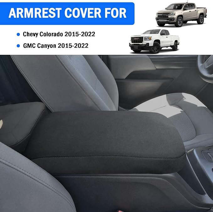 Center Console Cover for Chevy Colorado/GMC Canyon 2015-2022, Soft Neoprene Middle Console Cover for Colorado/Canyon 2015 2016 2017 2018 2019 2020 2021 2022 Interior Accessories