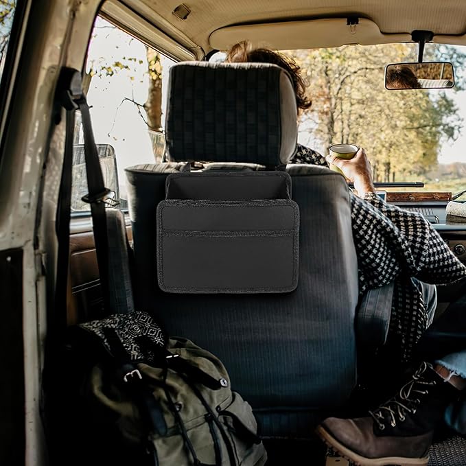 Car Back Seat Organizer, Hanging Backseat Car Organizer, Collapsible Back Seat izers and Storage Box, Trash can, Travel Bag Accessories for Kids & Adults - Large