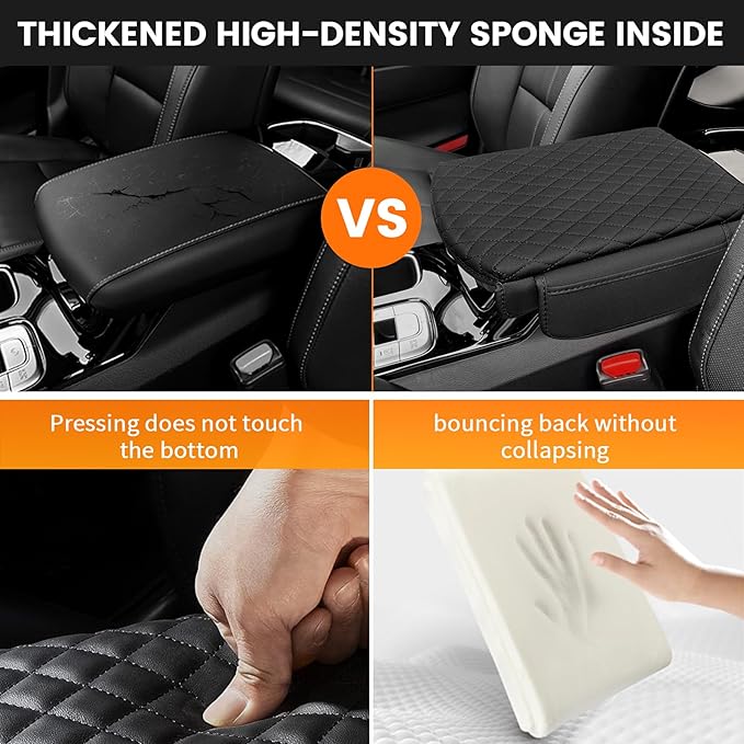 Custom for Center Console Cover Kia Telluride 2026 2025-2020 Armrest Cover Accessories PU Leather Armrest Seat Box Cover Protector with Pockets Storage Bag