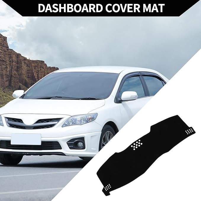 Dash Cover for Toyota Avalon Limited/XL/XLS 2005-2010 / Center Console Dashboard Cover/Non-Slip Polyester Silicone 59.84"x18.31" / 1Pcs Black
