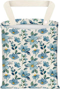 BEAKND Hanging Car Garbage Bag, Cute Car Trash Can Bag, Automotive Accessories for Women Men Cute Watercolor Blue Flower
