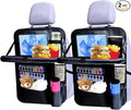 Backseat car organizer(2-Pack),9 storage pockets, car organizer with tablet holder,Car travel essentials for long trips，Car organizers and storage