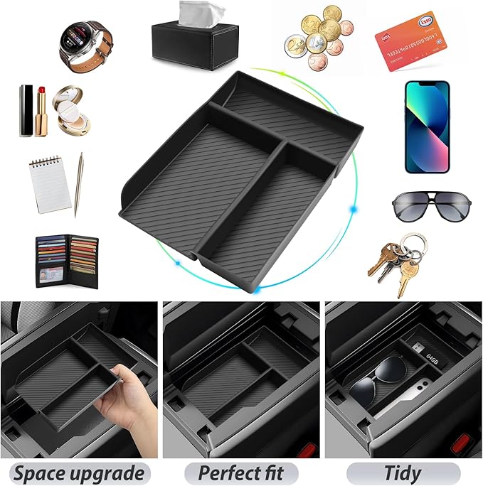 SKTU for 2024 2025 2026 Mazda CX-90/2025 2026 Mazda CX-70 Accessories Center Console Organizer for 2024 2025 2026 Mazda CX-90/2025 2026 Mazda CX-70 Console Tray 2024-2026 CX-90 Console Organizer