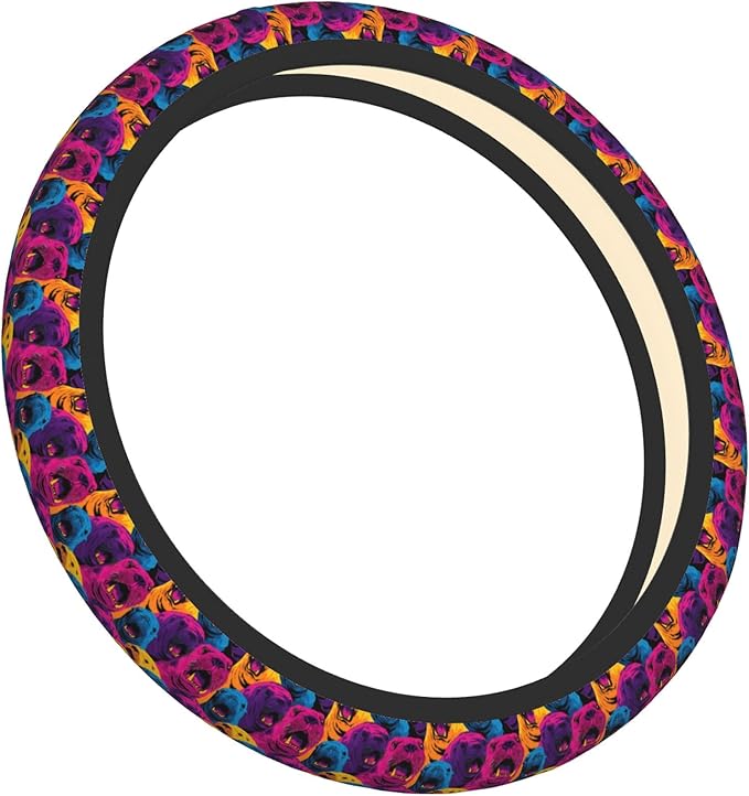 Car Steering Wheel Cover 15 Inch Leather Breathable Universal Auto Steering Wheel Protector Fit Auto Suvs Van Truck - Playful Walrus Wonders 1