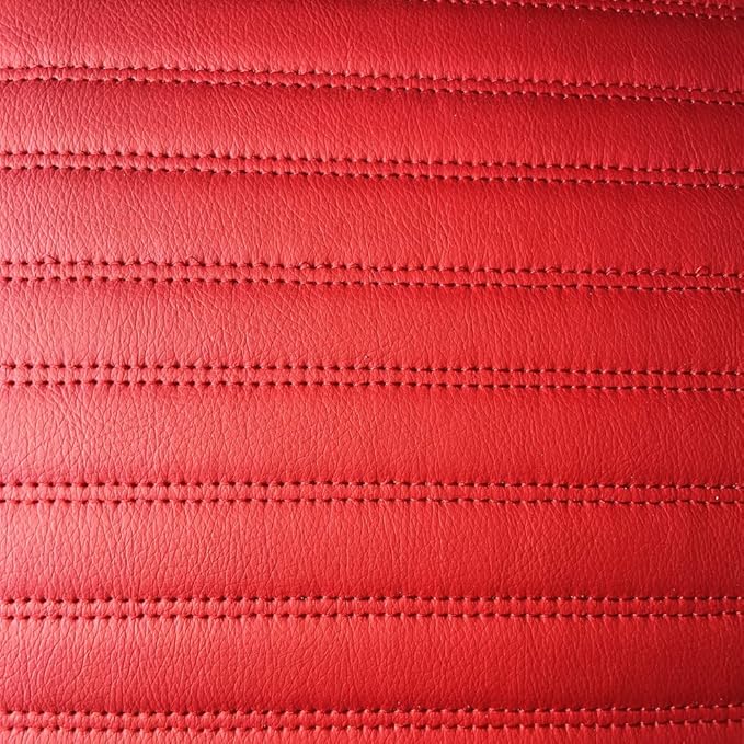 Custom Fit Car Floor Mats for Most Cars, SUVs, Trucks - Waterproof PU Leather All-Weather Floor Liners - Durable Anti-Slip Interior Car Accessories to Protect Vehicle Floors (Red Strip)