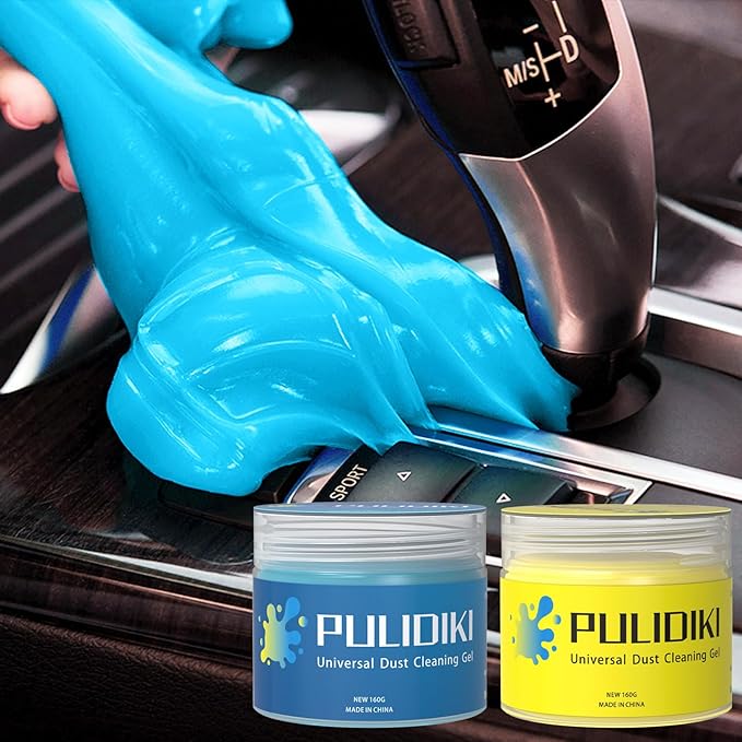 PULIDIKI Car Cleaning Gel Blue and Universal Cleaning Putty Yellow Bundle