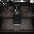 All-Weather car Floor MATS-Suitable for 99% of car Models,Leather car mat, offering Personalized Embroidery and Multiple Color Options,Provide Protection for car Rug (Dark Brown)
