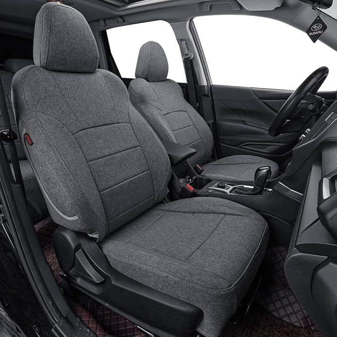 coverdream Legacy Seat Covers Custom Fit for 2020-2024 2025 Subaru Legacy,Full Coverage,Airbag Compatible, Polyester Car Seat Protector (Full Set,Gray)