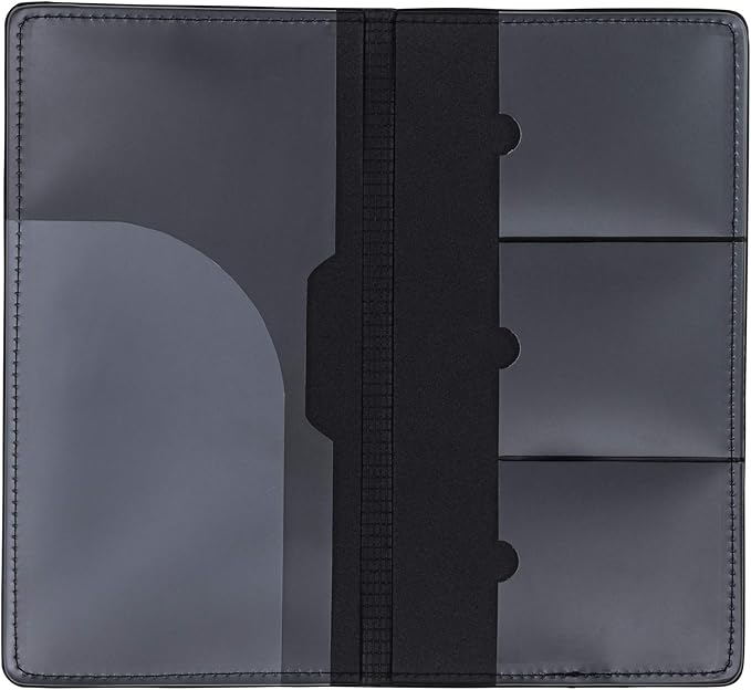 Samsill 2 Pack Car Registration and Insurance Holder, Essential Vehicle Glove Box Organizer, Vehicle Document Holder, Faux Leather, Sleek Black Design, Lottery Ticket Holders