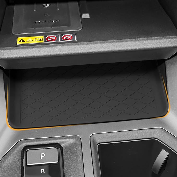 Center Console spot Below Tray Fit for Toyota RAV4 2026 Accessories,XSE GR Sport Hybrid Limited XLE Woodland,Silicone Anti Slip Storage Mat