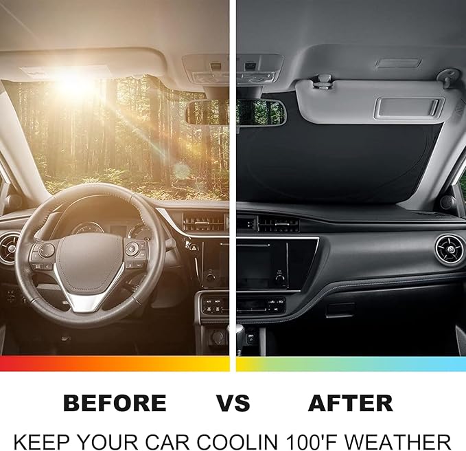 1 Pieces Car Sun Shade for Windshield,Sun Visor Front Windshield Sunshade,Foldable Windshield Cover Fits 2016 2017 and up, Compatible with Mazda MX5 (B)