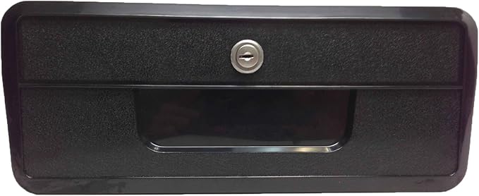 Pactrade Marine Lightweight Black ABS Plastic Lockable Glove Box Storage Compartment with Keys for Boat RV Truck