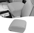 KBH Center Console Armrest Cover for Infiniti QX56 & QX80 2011-2017, Middle Console Lid Cushion Pad, Arm Rest Protective Covering, Vinyl Leather Interior Accessories, Light Gray