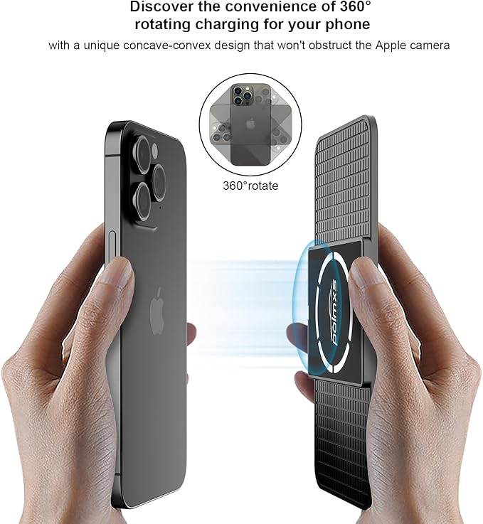Magnetic Wireless Car Charger Charging pad,POLMXS 15W Fast Wireless Phone Charger car Cell Phone coldless Charging mat Compatible with iphone12/13/14/15 Series airpod (C11L)