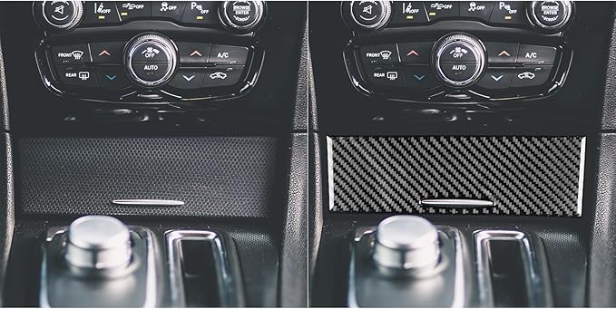 NVCNX Real Premium Carbon Fiber for Chrysler 300 Accessories 2015-2023 2016 2017 2018 2019 2020 2021 2022 S/C/Limited/Touring Car Dash Cigarette Lighter Cap Cover Interior Trim Sticker Decal 1PC