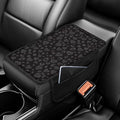 Dreaweet Black Leopard Print Car Accessories Center Console Covers with Pockets Cheetah Print Armrest Cover for Truck SUV Car Arm Rest Cushion Pad Soft Comfortable