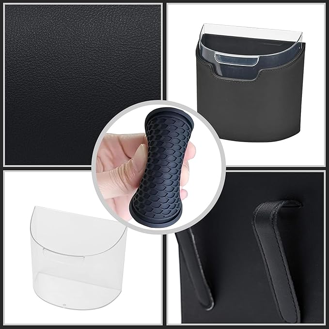 1Pc Car Trash Can and 4Pcs Car Coasters for Vehicle, Home, Office, Multipurpose, Car Accessories for Men and Women