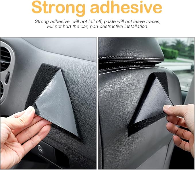 Car Seat Side Pocket Organizer, PU Leather Pen Phone Sunglasses Holder Tray Pouch Seat Gap Filler, Mini Storage Bag Car Interior Accessories for Auto Seat Door Window Console (Black)