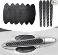 8 PCS Car Door Handle Scratch Protector, Carbon Fiber Anti-Scratch Car Door Bowl Handle Paint Scratch Protector, Universal Door Handle Protectors for Vehicles (Black)