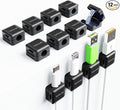 12-Pack Magnetic Cable Clips, Adhesive Cord Holder for Desk, Nightstand, Wall, Car - Organizes USB/HDMI/Charger Cables (No Residue, Black)
