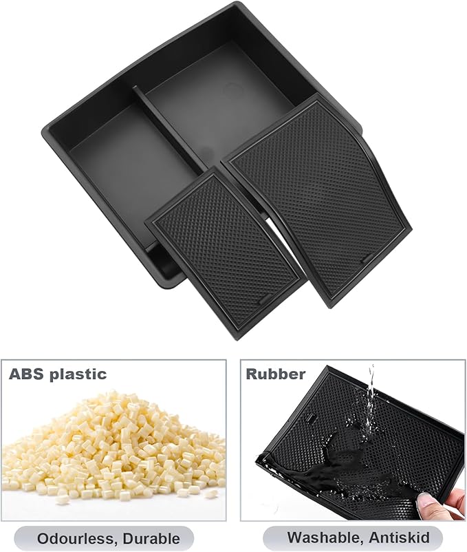 SKTU for 2024 2025 2026 Toyota Tacoma Center Console Organizer 2024 2025 2026 Tacoma (SR/SR5/TRD/Limited/Trailhunter/TRD Pro) Console Tray Toyota Tacoma 2024 2025 2026 Accessories with Coin Holder
