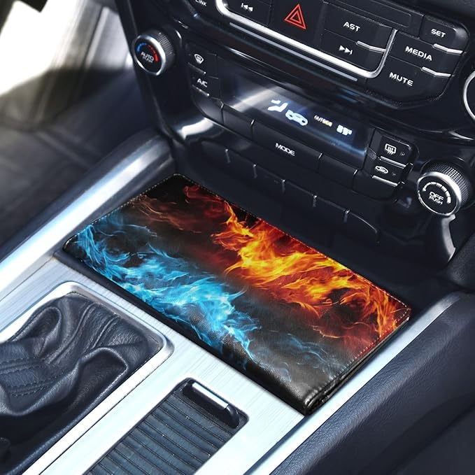 Fire Water Flame Dragon Animal Car Registration and Insurance Holder Vehicle Glove Box Organizer Car Accessories Wallet Case for Women Men 202a0794