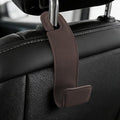 1PCS Purse Holder for Car, Purse Hook for Car, Leather Headrest Hooks for Automotive Back Seat, Auto Accessories Back Seat Organizer Hook for Grocery Bag Handbag Coat (Brown, 1PCS)