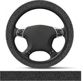 Elastic Car Steering Wheel Cover, Universal 15 inch Non-Slip Breathable Neoprene Steering Wheel Protector, Car Accessories for Women Men Fit Auto, Suvs, Truck Black Leopard