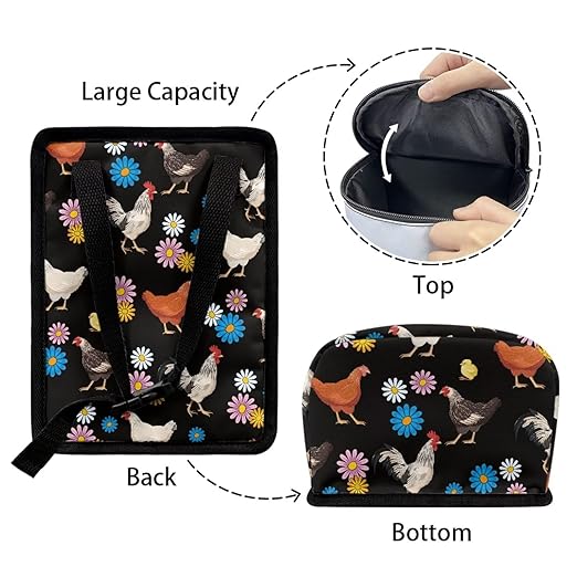 Cute Chicken Car Trash Can Leak Proof Hanging Garbage Bin for Back Seat Easy Installation Car Garbage Cans Cars Interior Accessory Universal Fit for Cars Truck Van SUV