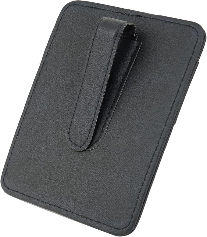 Car Sun Visor Organizer Holder with Clip, Auto Storage Pocket Sun Visor Pouch for Sunglasses, Credit Card, License Registration, Document, Pen, Key