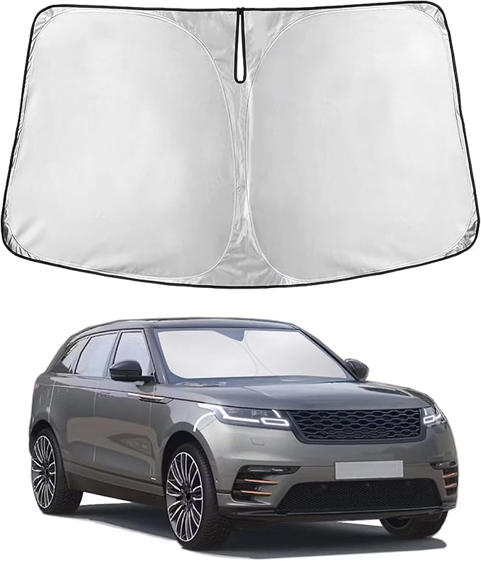 EcoNour Windshield Sunshade for Land Rover Range Rover Velar 2017–2026 | Custom Fit Front Window Sun Shade | Blocks Harmful UV Rays & Reduces Heat | Foldable Sun Visor with Storage Pouch