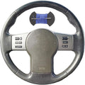 Leather Steering Wheel Wrap Car Steering Case Stitch Steering Wheel Cover Fit for Nissan Pathfinder III Frontier Xterra Navara 2005 2006 2007 2008 2009 2010 2011 2012 2013 2014 2015,Blue