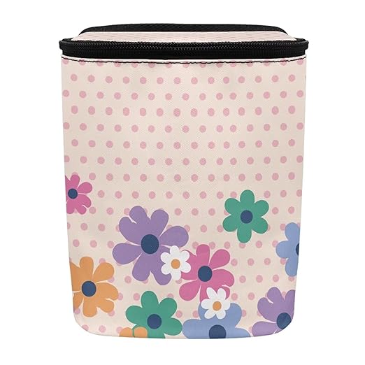 Cute Groovy Flower Butterfly Car Trash Can Bin Interior Accessory Large Capacity Auto Garbage Bin for SUV Truck，Garbage Container Bin