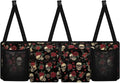 Skull Rose Car Trunk Organizer with 4 Storage Bags Hanging Waterproof Car Back Seat Organizer for SUV,Truck,Van Collapsible Cargo Bag