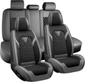 for Kia Sportage Car Seat Covers Full Set, Leather Seat Covers for Car,Lumbar Muscle Pain Healing Function, Waterproof Automobile Seat Protector with Lumbar Support(Ash Black)
